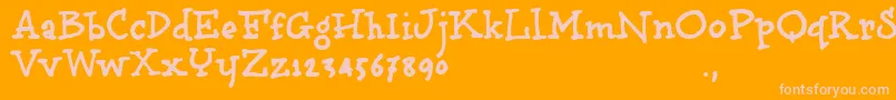 Bbooktrial Font – Pink Fonts on Orange Background