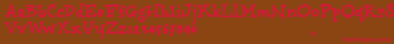 Bbooktrial Font – Red Fonts on Brown Background