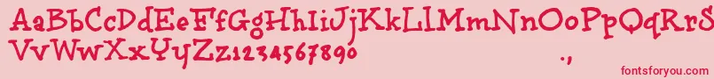 Bbooktrial Font – Red Fonts on Pink Background