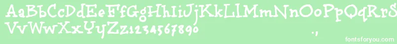 Bbooktrial Font – White Fonts on Green Background
