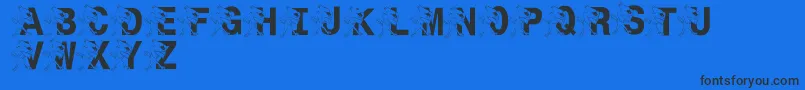 LmsSt.JoesJayhawk Font – Black Fonts on Blue Background