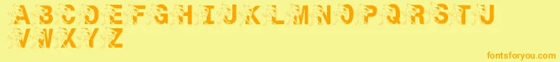 LmsSt.JoesJayhawk Font – Orange Fonts on Yellow Background