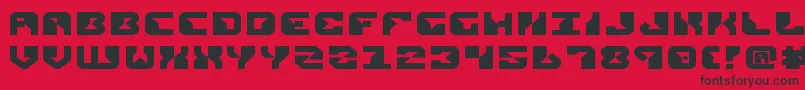ReplicantExpanded Font – Black Fonts on Red Background