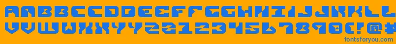 ReplicantExpanded Font – Blue Fonts on Orange Background