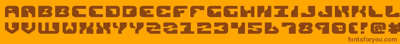 ReplicantExpanded Font – Brown Fonts on Orange Background