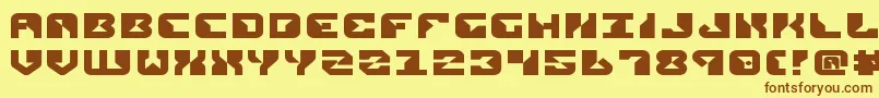 ReplicantExpanded Font – Brown Fonts on Yellow Background