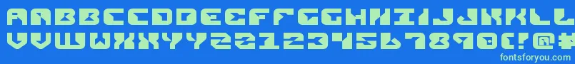 ReplicantExpanded Font – Green Fonts on Blue Background