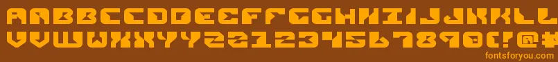 ReplicantExpanded Font – Orange Fonts on Brown Background