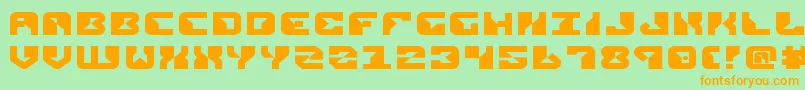 ReplicantExpanded Font – Orange Fonts on Green Background