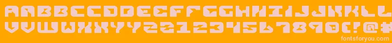 Police ReplicantExpanded – polices roses sur fond orange