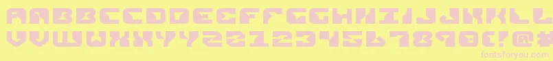 ReplicantExpanded-fontti – vaaleanpunaiset fontit keltaisella taustalla