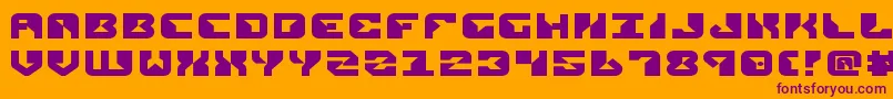 ReplicantExpanded-fontti – violetit fontit oranssilla taustalla