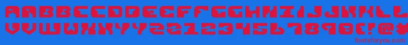 ReplicantExpanded-fontti – punaiset fontit sinisellä taustalla