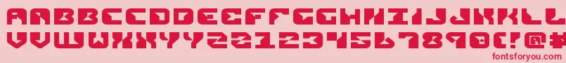ReplicantExpanded-Schriftart – Rote Schriften auf rosa Hintergrund