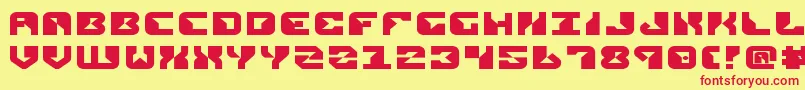 ReplicantExpanded Font – Red Fonts on Yellow Background