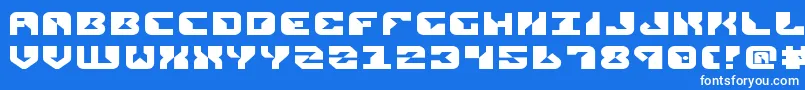 フォントReplicantExpanded – 青い背景に白い文字