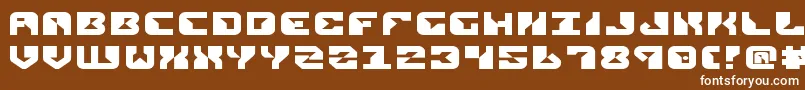 ReplicantExpanded Font – White Fonts on Brown Background