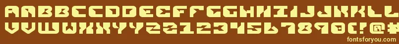ReplicantExpanded-fontti – keltaiset fontit ruskealla taustalla