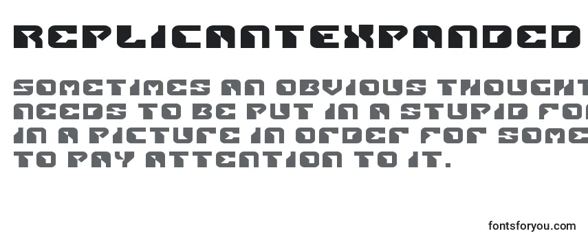 Schriftart ReplicantExpanded