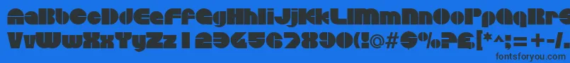 DiscothequeRegular Font – Black Fonts on Blue Background