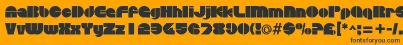 DiscothequeRegular Font – Black Fonts on Orange Background