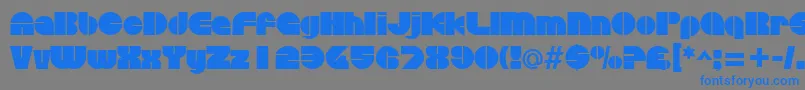 DiscothequeRegular Font – Blue Fonts on Gray Background