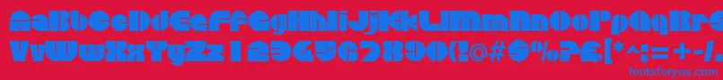 DiscothequeRegular Font – Blue Fonts on Red Background