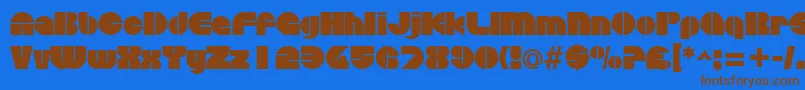 DiscothequeRegular Font – Brown Fonts on Blue Background