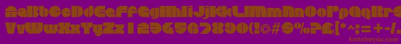 DiscothequeRegular Font – Brown Fonts on Purple Background