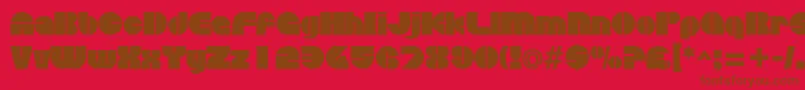 fuente DiscothequeRegular – Fuentes Marrones Sobre Fondo Rojo
