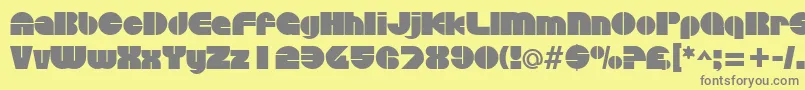 DiscothequeRegular Font – Gray Fonts on Yellow Background