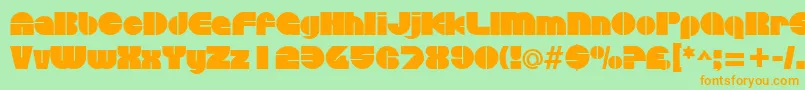 Шрифт DiscothequeRegular – оранжевые шрифты на зелёном фоне