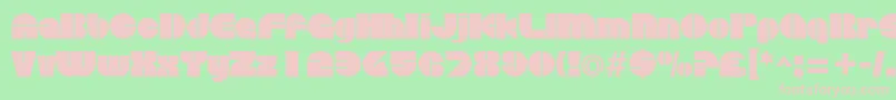 DiscothequeRegular Font – Pink Fonts on Green Background