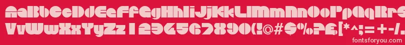 DiscothequeRegular Font – Pink Fonts on Red Background