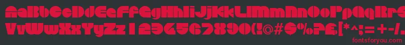 DiscothequeRegular Font – Red Fonts on Black Background