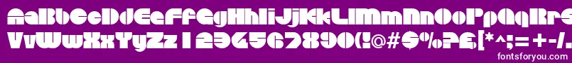 fuente DiscothequeRegular – Fuentes Blancas Sobre Fondo Morado
