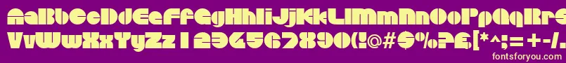 Police DiscothequeRegular – polices jaunes sur fond violet