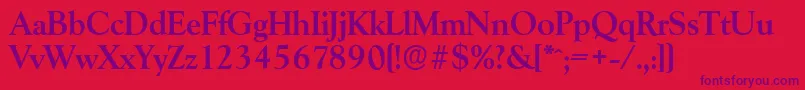 GoudyserialBold Font – Purple Fonts on Red Background