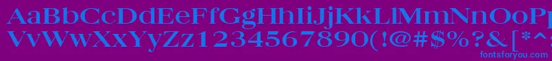 Quantasbroad-fontti – siniset fontit violetilla taustalla