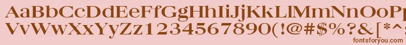 Шрифт Quantasbroad – коричневые шрифты на розовом фоне