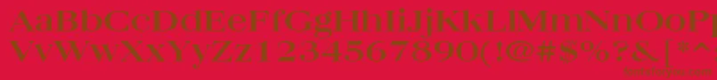 フォントQuantasbroad – 赤い背景に茶色の文字