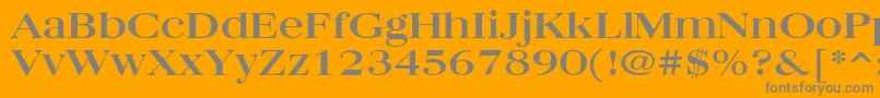 Quantasbroad-Schriftart – Graue Schriften auf orangefarbenem Hintergrund