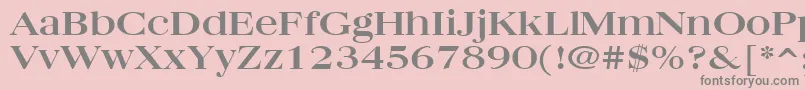 Quantasbroad-Schriftart – Graue Schriften auf rosa Hintergrund