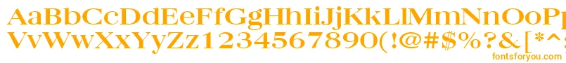 Quantasbroad-Schriftart – Orangefarbene Schriften auf weißem Hintergrund