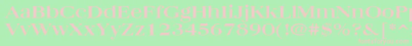 Quantasbroad Font – Pink Fonts on Green Background