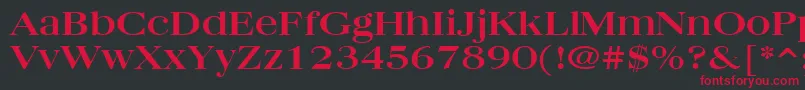 Quantasbroad Font – Red Fonts on Black Background