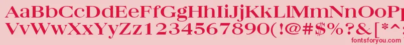 Quantasbroad Font – Red Fonts on Pink Background