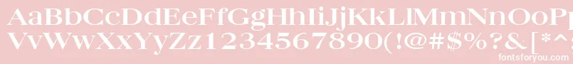 Quantasbroad Font – White Fonts on Pink Background