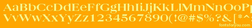 fuente Quantasbroad – Fuentes Amarillas Sobre Fondo Naranja