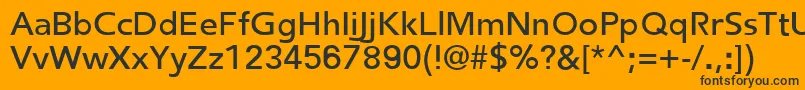 FredericRegular Font – Black Fonts on Orange Background